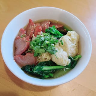 Wonton Noodle Soup with BBQ Pork